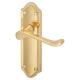 Polished Brass Scroll Latch Door Handles - Ashmead Range - 168 x 46mm