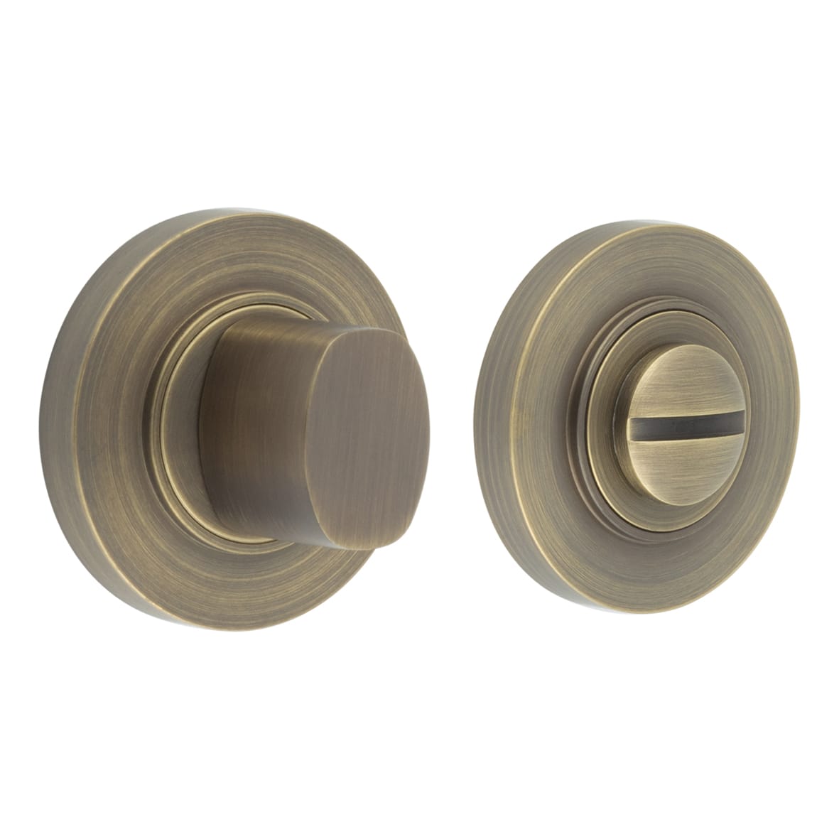 Inner 3 Turn & Release with Plain Rose - 47mm Diameter - Antique Brass