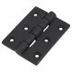 Cast Iron Butt Door Hinge - 75 x 50 x 4.5mm - Antique Black Iron - Pair