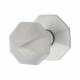 Marcus Satin Chrome Octagonal Centre Door Knob - 66mm Rose Diameter