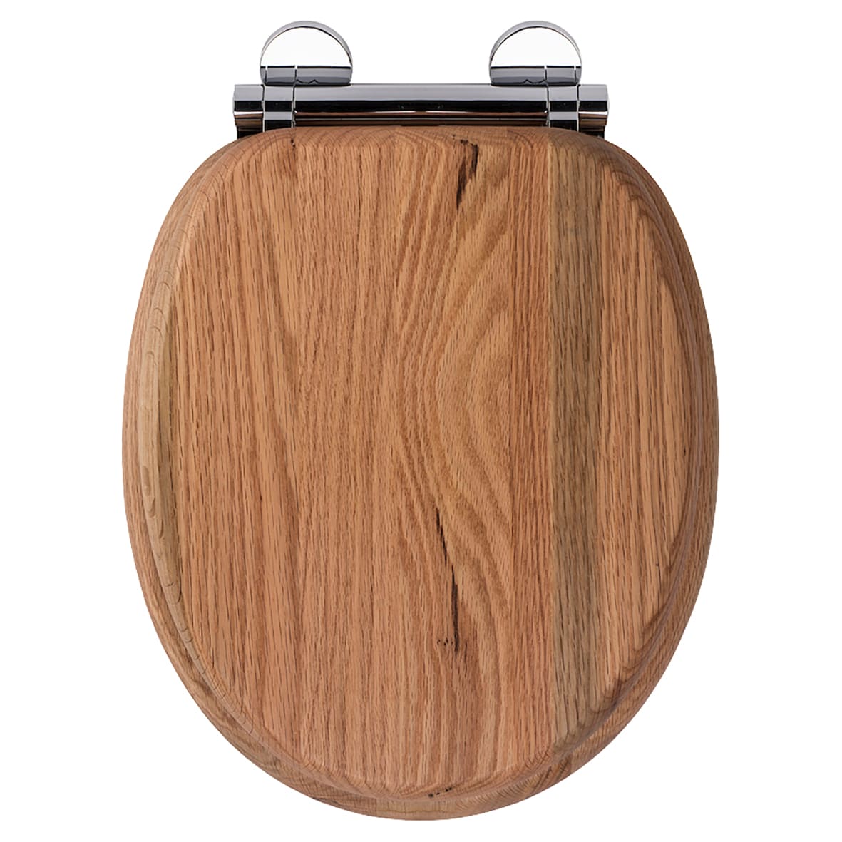 Rutland Flexi-Fix Soft Close Wooden Toilet Seat - Natural Wood
