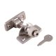 Locking Brighton Screw Pattern Sash Window Fastener - 57 x 22mm - Satin Nickel