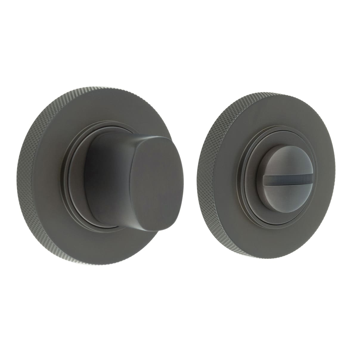Inner 3 Turn & Release with Knurled Rose - 47mm Diameter - Dark Bronze