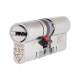 3 Star Anti-Snap Platinum 80mm Euro Dbl Cylinder - 35 + 45mm - Brushed Nickel - Keyed to Differ