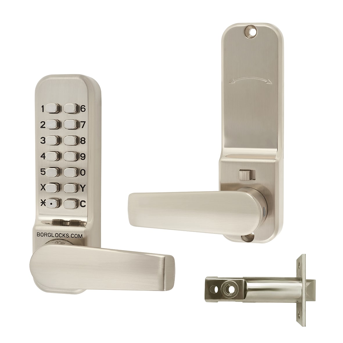 Borg BL2401 Easicode Pro Push Button Code Lock - Holdback Option - Stainless Steel