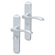 Satin Chrome Bathroom Door Handles - Long Plate - Altea Range - 240 x 41mm