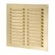 Hooded Louvre Vent - 229 x 229mm - 9975mm² Free Air Flow - Polished Brass