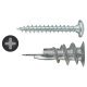 Metal Self-Drill Fixing Plasterboard Plug - 13 x 31mm - Jar of 400 Plugs and 400 Screws