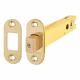 5mm Bolt Through Tubular Bathroom Deadbolt - 127mm Case - 108mm Backset - Radius - PVD Brass