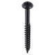 Blackjax Pozi Round Head Wood Screws - 8 x 1 1/2" - Exterior Black Organic - Pack of 200