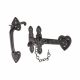 Metalized Antique Black Iron Cottage Thumb Latch Set