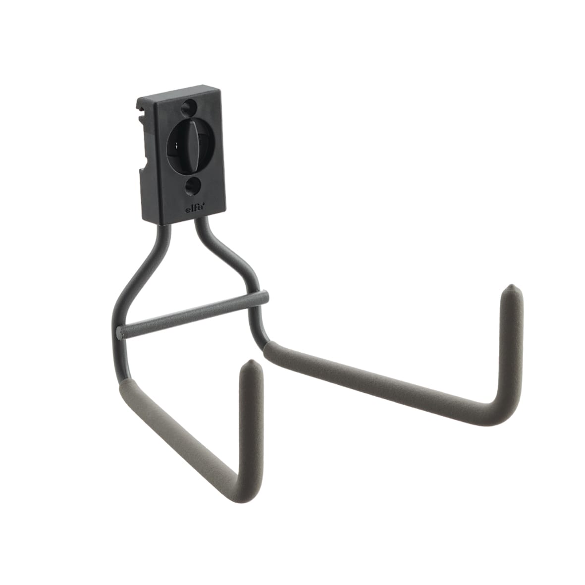 Garage+ Storage Top Track System - Wide Double L-Hook for Storage Track - Matt Grey