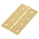 Solid Drawn Butt Door Hinge - 100 x 60 x 2.4mm - Polished Brass - Pair