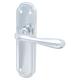 Polished Chrome Latch Door Handles - Genoa Range - 168 x 45mm