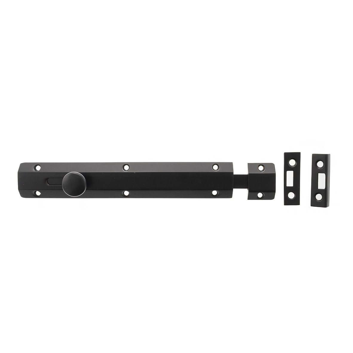 French Door Bolt/Flat Section Bolt - 200 x 35mm - Matt Black