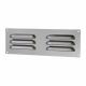 Hooded Louvre Vent - 229 x 76mm - 2470mm² Free Air Flow - Satin Chrome