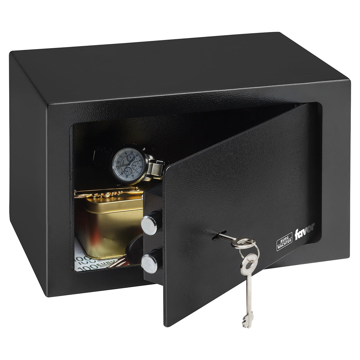 Favor S3K Safe 3 - 200 x 310 x 200mm - Key - Matt Grey