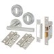 Satin Chrome 3 Lever Sashlock Door Handles on Rose Pack - Bella Range