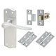 Satin Chrome Latch Door Handles Pack - Rome Range
