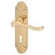 Polished Brass Victorian Summer Scroll Keyhole Lock Door Handles - 168 x 40mm