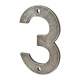 76mm Screw Fix Door Numeral - 3 - Pewter