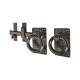 Tudor Style Ring Gate Latch - 190mm Throw - Metalized Antique Black Iron