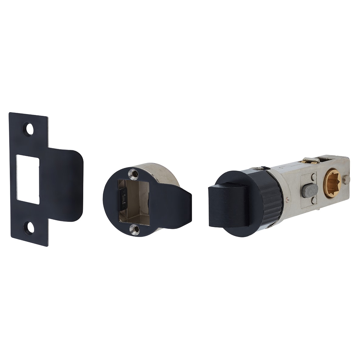 Quick Latch Privacy Tubular Latch - 71mm Case - 57mm Backset - Matt Black