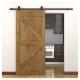 Barn Strap Sliding Door Gear Kit - Top Mounted - 2000mm Track - 120kg Max Door Weight - Black