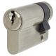 5 Pin 46mm Euro Single Cylinder - 35 + 11mm - Polished Nickel - Keyed to Differ