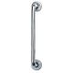 Satin Aluminium 19mm D-Bar Door Pull Handle on Rose - Screw Fix - 150mm Centres