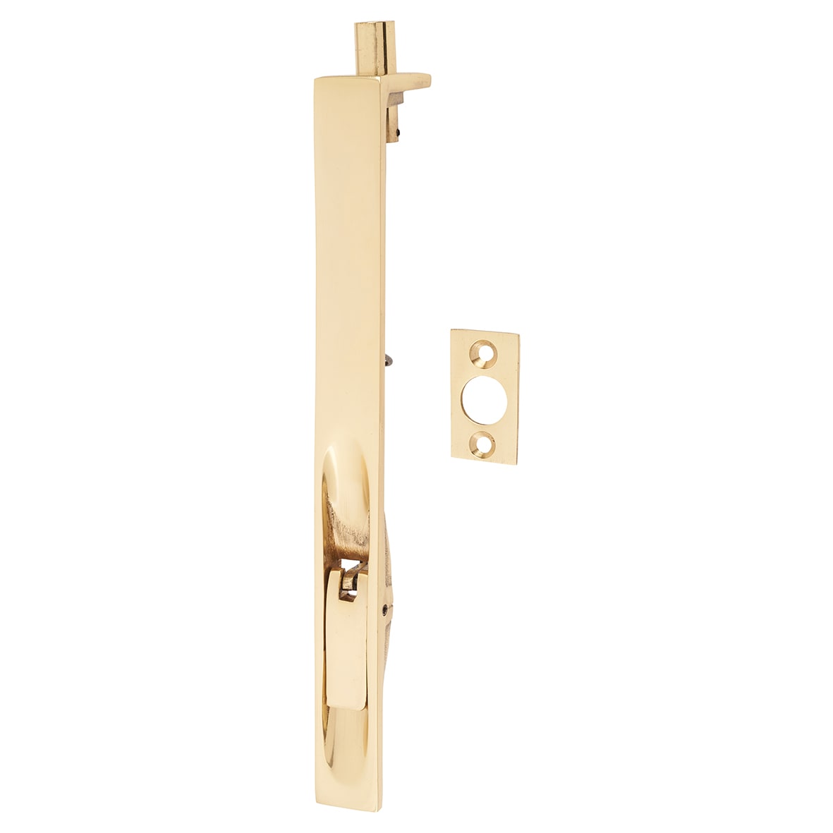 Lever Action Flush Bolt - 200 x 19mm - Polished Brass