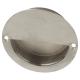 Circular Flush Cabinet Pull Handle - 90mm Diameter - Satin Stainless Steel