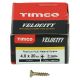 Velocity Pozi Countersunk Wood Screws - 4.0 x 20mm - Yellow Zinc - Pack of 200