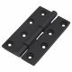 Cast Iron Butt Door Hinge - 100 x 65 x 4.5mm - Antique Black Iron - Pair