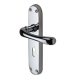 Polished Chrome Keyhole Lock Door Handles - Donna Range - 183 x 42mm