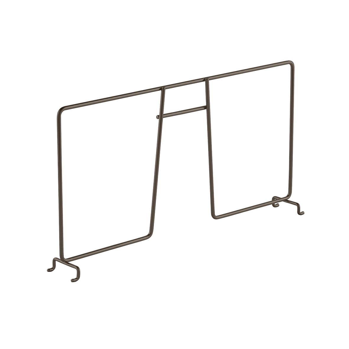 Top Track System - Click In Ventilated Wire Shelf Divider - 411 x 54 x 200mm - Graphite