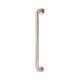 316 Satin Stainless Steel 32mm D-Bar Door Pull Handle on Rose - Bolt Fix - 650mm Centres