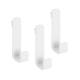Top Track System - Storage Track Hooks - 80 x 33 x 18mm - White - Pack of 3