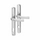 Polished Chrome uPVC 2 Star Platinum Security Lock Door Handles - 92mm c/c