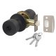 Matt Black Hotel Entrance Mortice Door Knobset - 60mm Rose Diameter