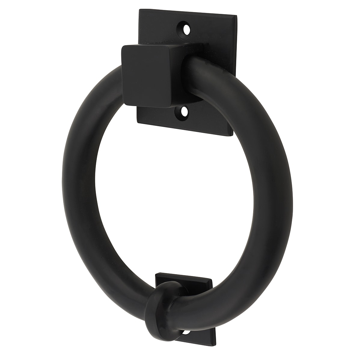 Ring Door Knocker - Matt Black - 140 x 120mm