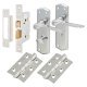 Polished Chrome Bathroom Lock Door Handles Pack - Rome Range