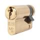 10 Pin 45mm Euro Single Cylinder - 35 + 10mm - Polished Brass - Keyed Alike