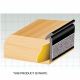 Lipped Glazing Tape - 1.8 x 12.8mm - 33m Length - White
