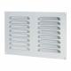 Hooded Louvre Vent - 242 x 165mm - 6650mm² Free Air Flow - Satin Aluminium
