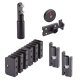 Cubicle Pack 'A' - 17-21mm Panels - Black Fine Textured