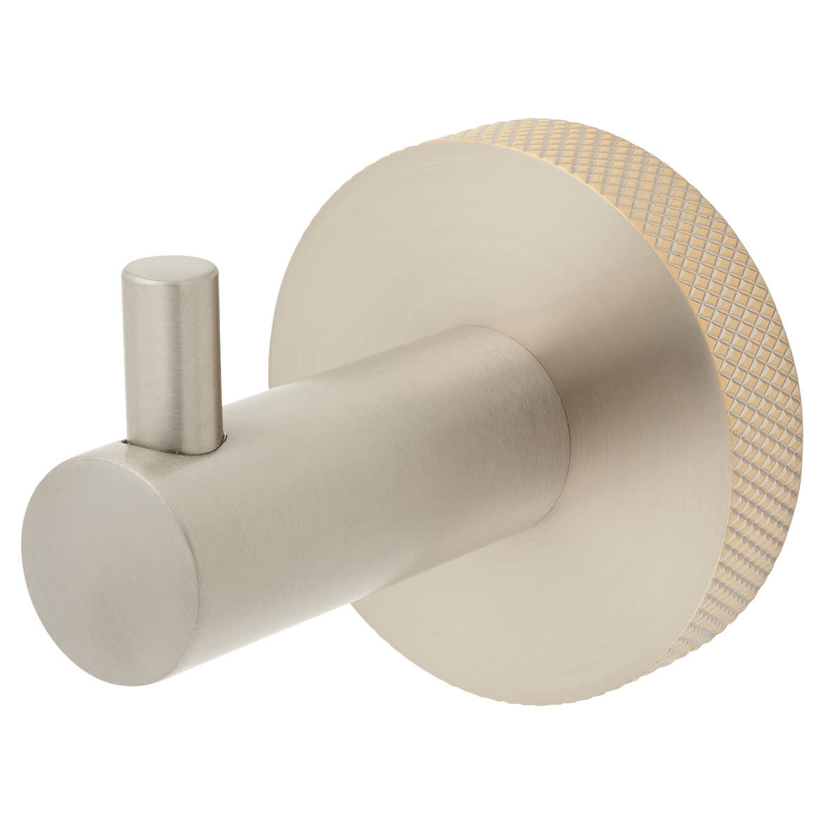 Knurled Robe Hook - 57 x 30 x 60mm - Satin Stainless Steel