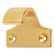 Heavy Cast Pattern Sash Window Finger Lift - 50 x 36mm - Polished Brass