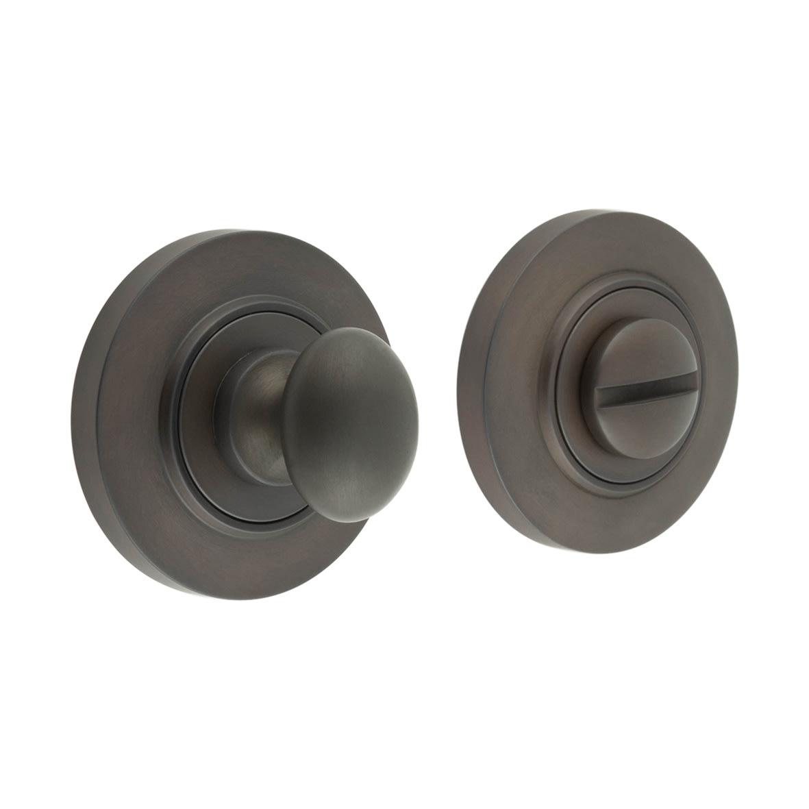Inner 1 Turn & Release with Chamfered Rose - 47mm Diameter - Dark Bronze