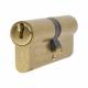 1 Star 6 Pin Kitemarked 80mm Euro Double Cylinder - 40 + 40mm - Polished Brass - Keyed to Differ
